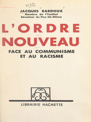 cover image of L'ordre nouveau